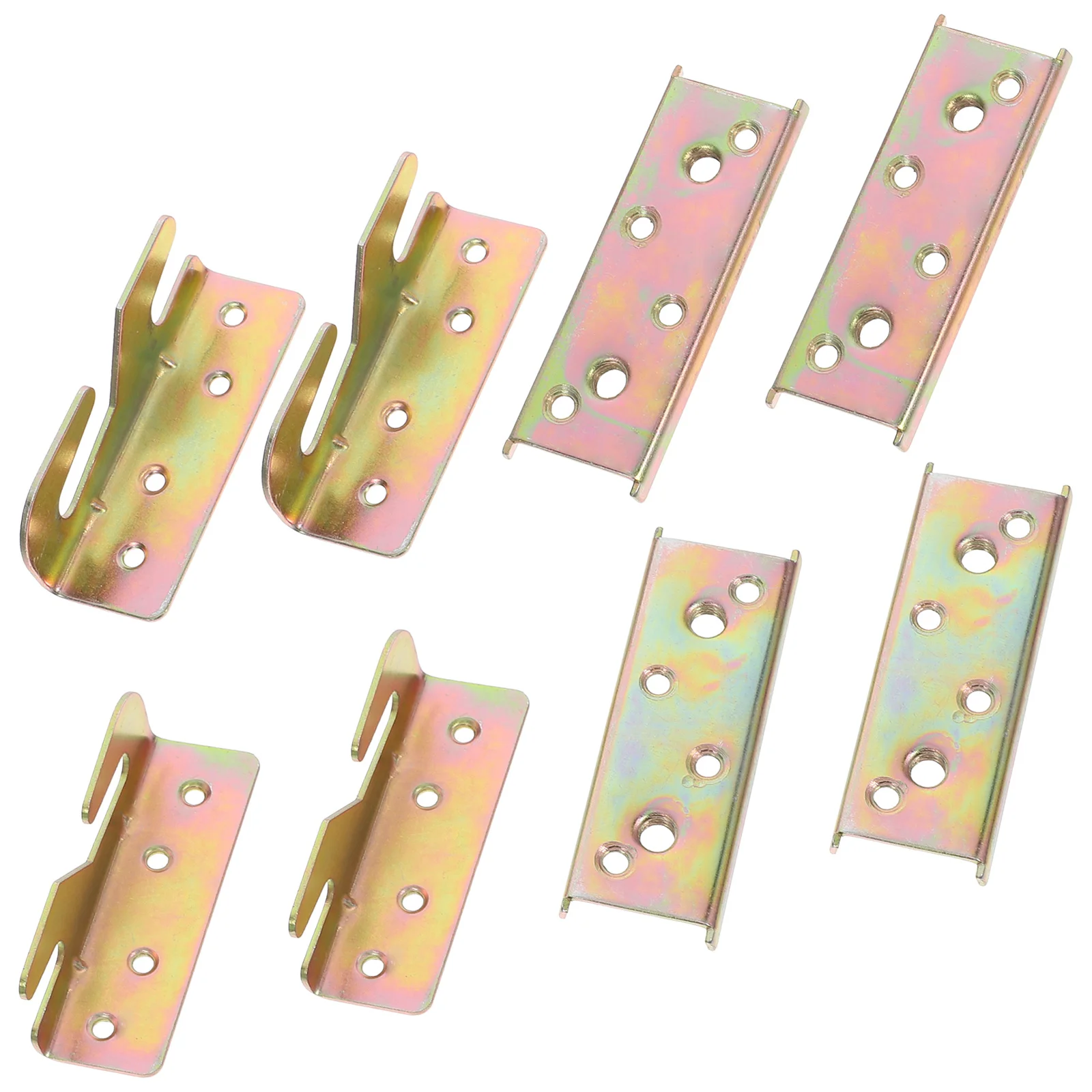 4個の目に見えないベッドハードウェアブラケット、パネル家具や木製ベッドにユニバーサルフィット、取り付けと分解が簡単