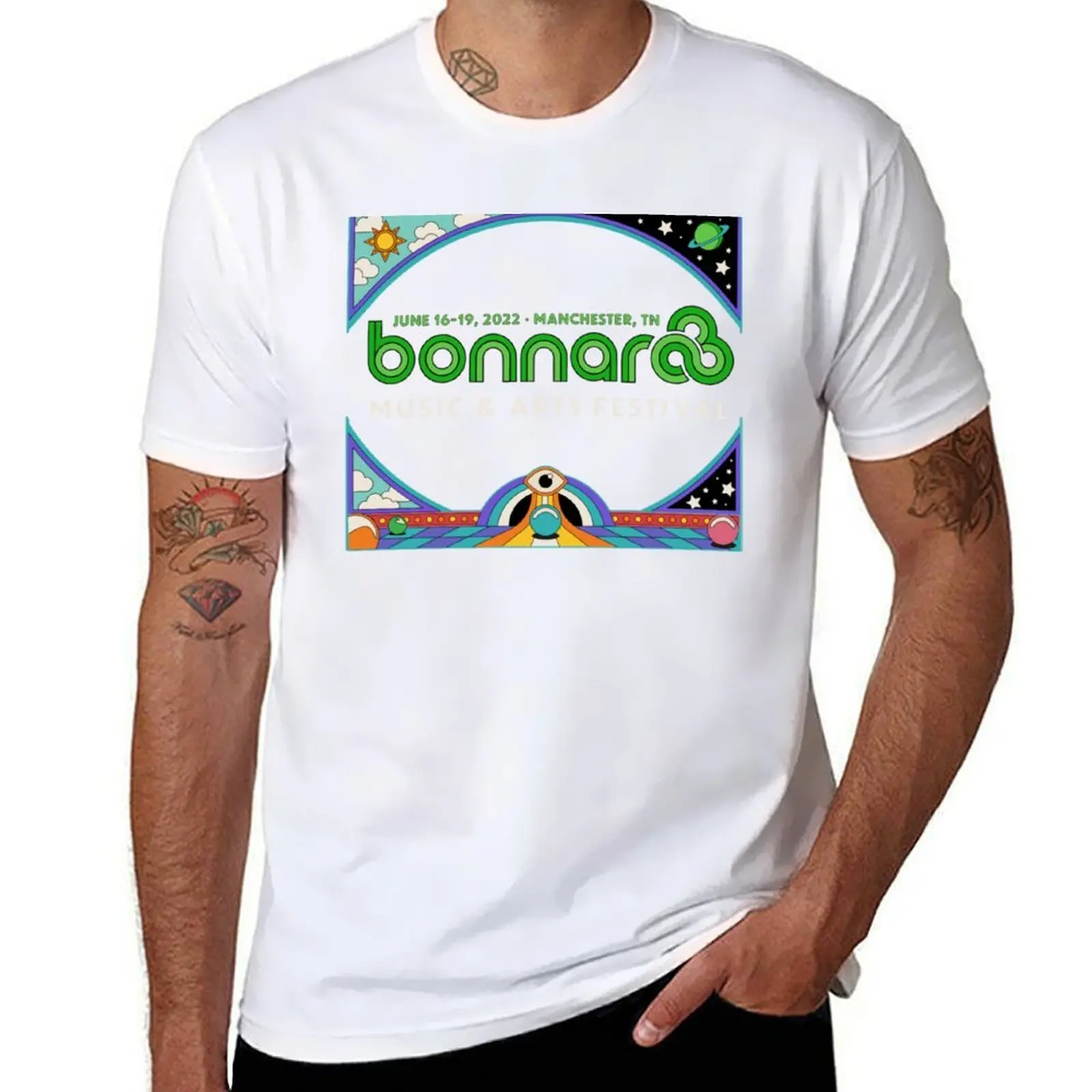 Футболка BONNAROO MUSIC AND ARTS FESTIVAL 2022, смешная футболка для мужчин