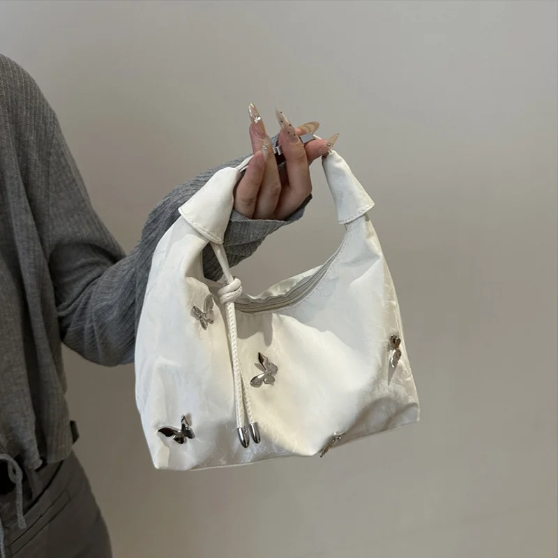 Damen-Umhängetasche mit Schmetterlings-Dekor, verstellbarer Riemen, leicht, für den täglichen Gebrauch, Hobo-Umhängetasche, vielseitige Tasche für Arbeit, Reisen, Einkaufen – Detail 6