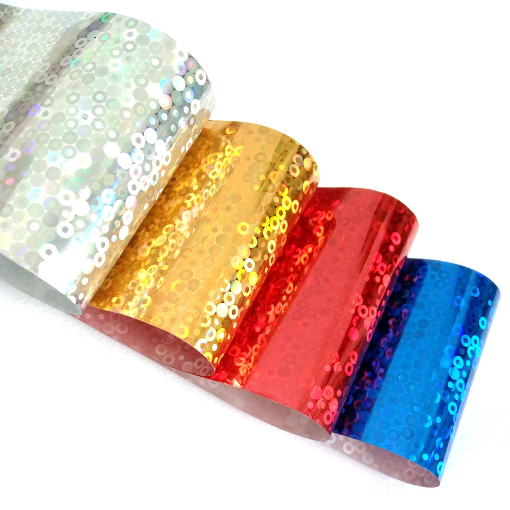 100cmx4cm Holographic Nail Sticker For Design DIY Nail Art Transfer Foils Laser Broken Glass Decal Manicure Film