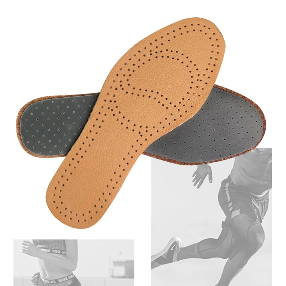 

3 Pairs/1 Shoe Cushions Pads Gel Breathable Insoles Shoes Shock-absorbing Cowhide