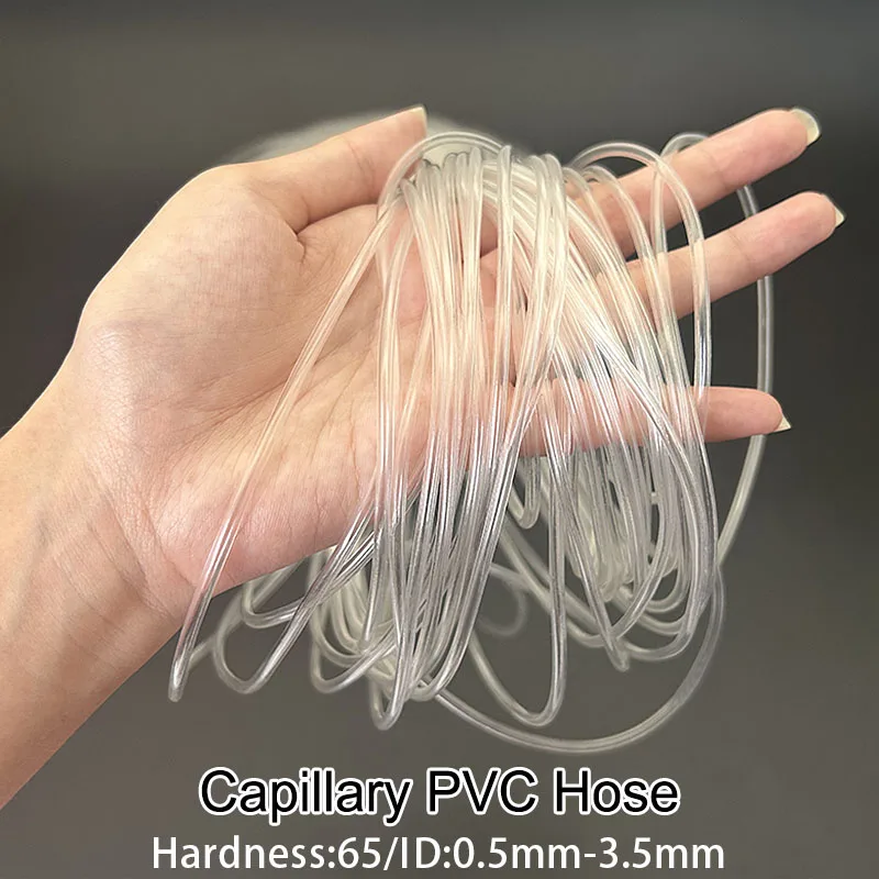 

Капиллярный шланг из ПВХ ID 0,5 ~ 3,5 мм, небольшой размер, прозрачный эластичный шланг, гибкая трубка для орошения сада и фермы, 5/10/20/30/40/50 м