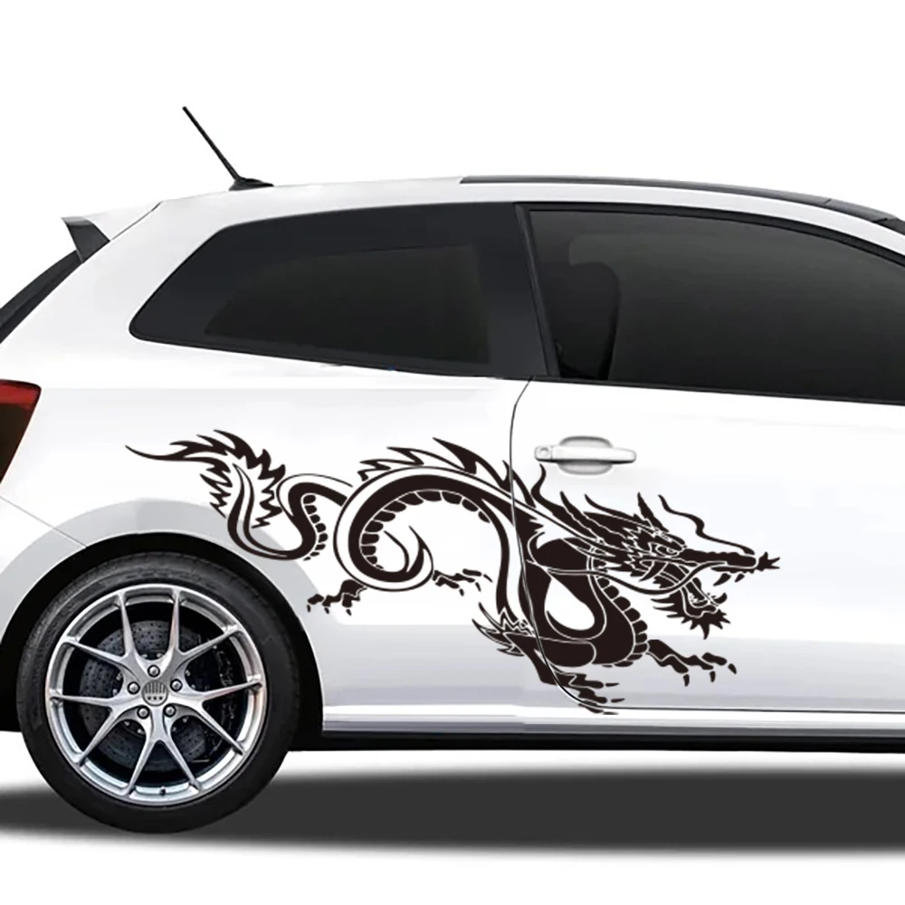 Cartoon Dragon Animal Car Sticker Decal for Auto Vehicle Bumper Hood Bonnet Door Tailgate Decor