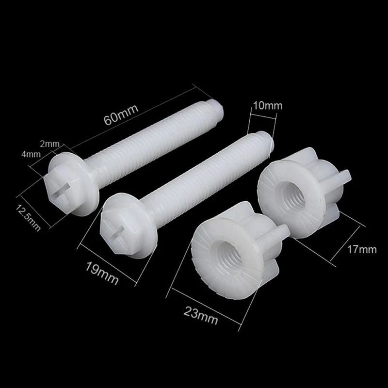 2pcs Toilet Seat Hinge Bolts Screw Fixing Fitting Kit Bathroom Toilet Seat Repair Screws Accessories Tools