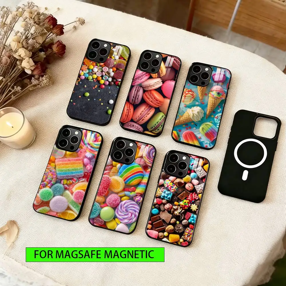 

Many Forms of Sugar Phone Case For iPhone17,16,15,14,13,12,11 Plus,Pro Magnetic For Magsafe Wireless Charging