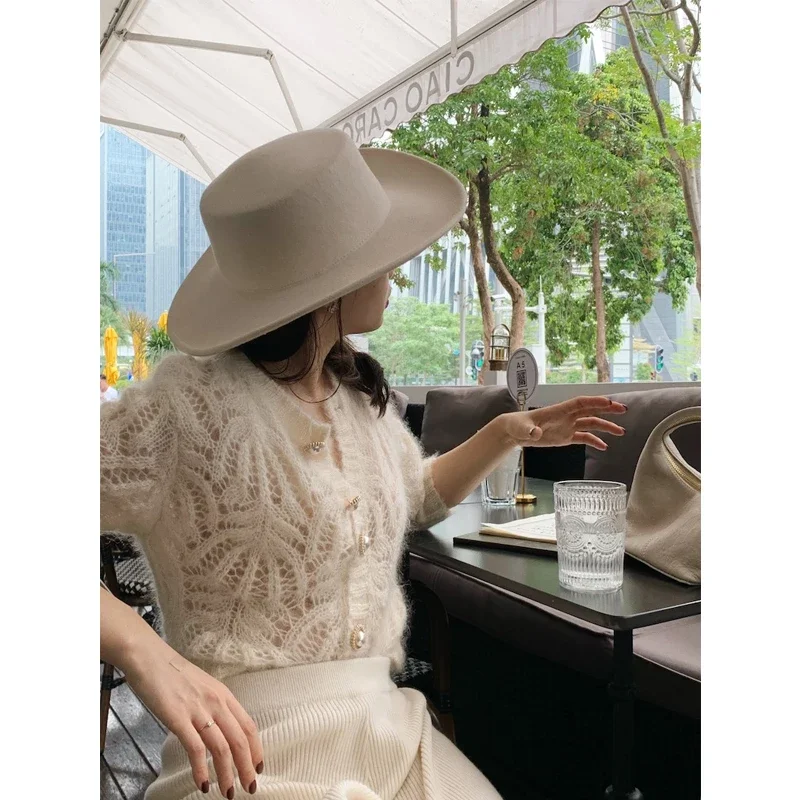 2023 Ropa Mujer Summer White Cardigan for Women Knitting Mohair Thin Hollow Out Sweater Fashion Korean See Throught Pull Femme