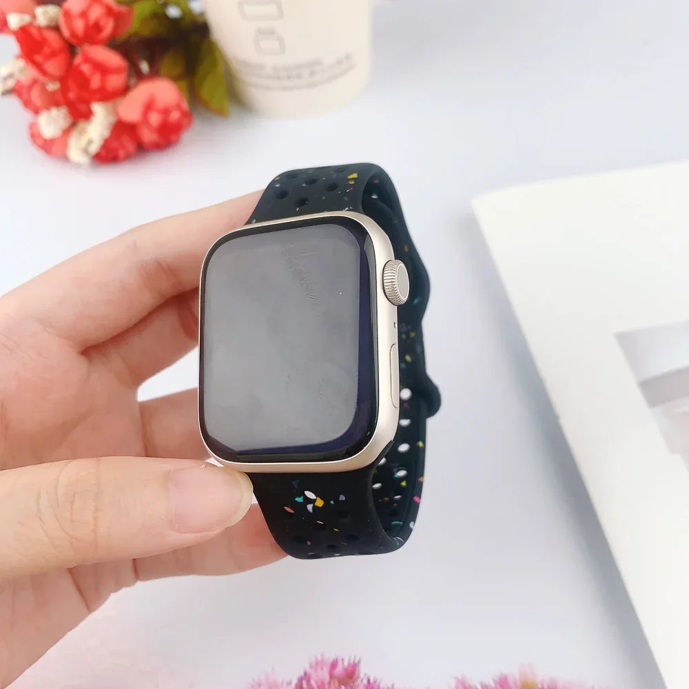Sport-Silikonarmband für Apple Watch Band Ultra 4 3 2 49mm 46mm 42mm 45mm 44mm 41mm Armband IWatch Series 12 11 10 9 8 7 6 SE3 – Detail 14