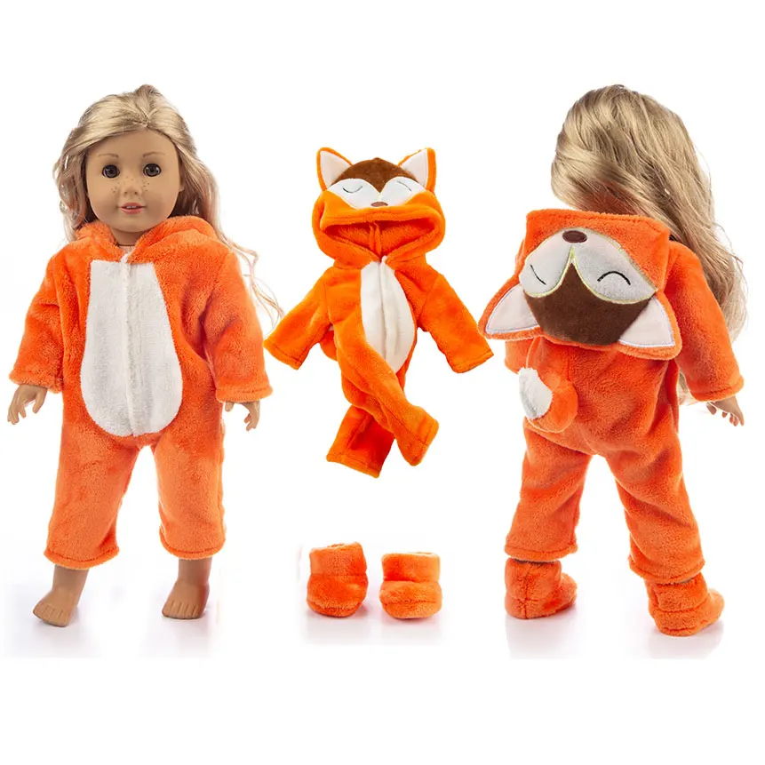 New Animal Pajamas For 18 Inch American Girl Doll 45cm Our Generation Doll, Girl Doll Clothes And Accessories