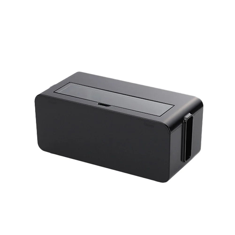 Scatola per ciabatta Contenitore per nascondere cavi in plastica nera per la gestione dei cavi per la custodia per cavi per la casa e l'ufficio