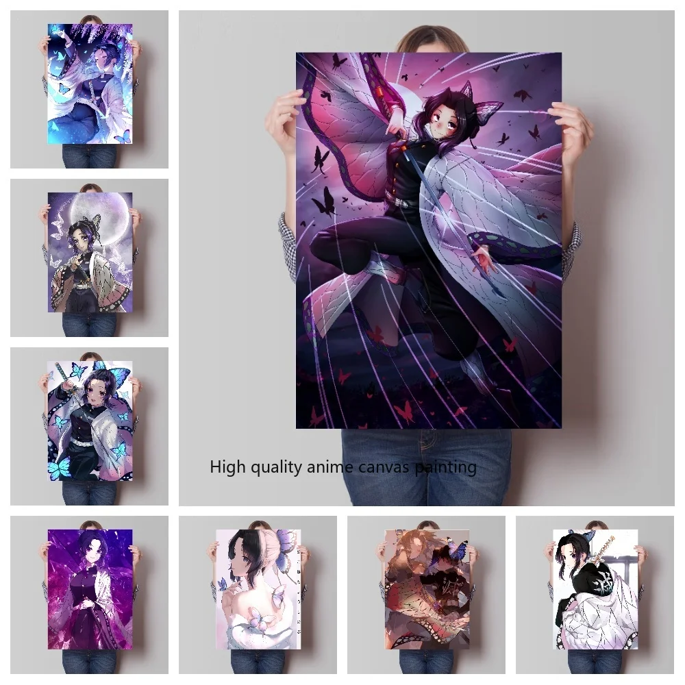 

Anime Demon Slayer Kochou Shinobu Cute Sexy Girl Picture Poster Print Canvas Painting Comic Tea Room Wall Home Art Decor