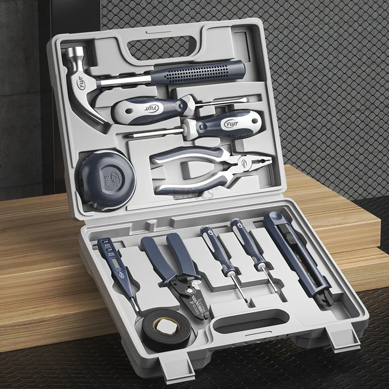 

Multifunctional Household Tool Set Plier Hammer Screwdriver Knife Professional Hardware Repair Electrician Woodworking Hand Tool