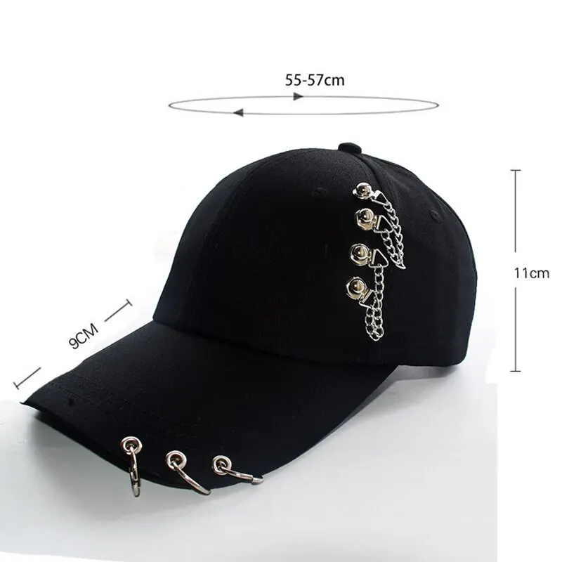 Hip Hop Trucker Hats Visors Women Men Snapback Baseball Cap Adjustable Vintage Iron Chain Outdoor Hats Casquette Dropshipping