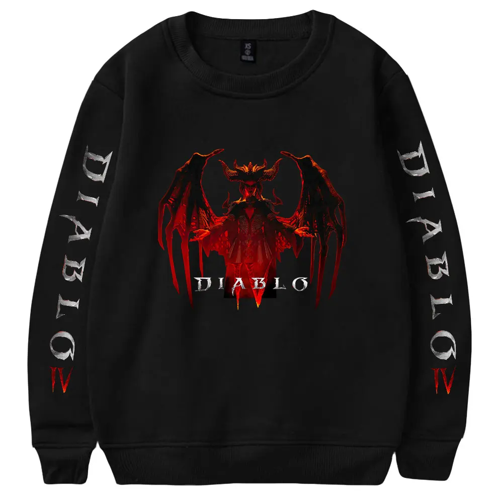 D Iablo Iv Heren Sweatshirt Met Ronde Hals Gevechtsspel Capless Sweatshirts Met Lange Mouwen Casual Sweatshirt Pullovers