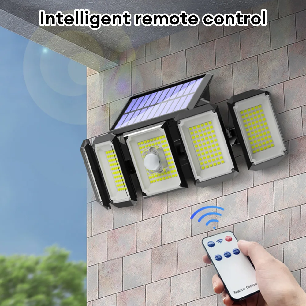 

3 Modes Split Type Sensor Wall Light Solar Powered 300 LED Wide Angle Remote Control Solar Light for Courtyard Garden Carport