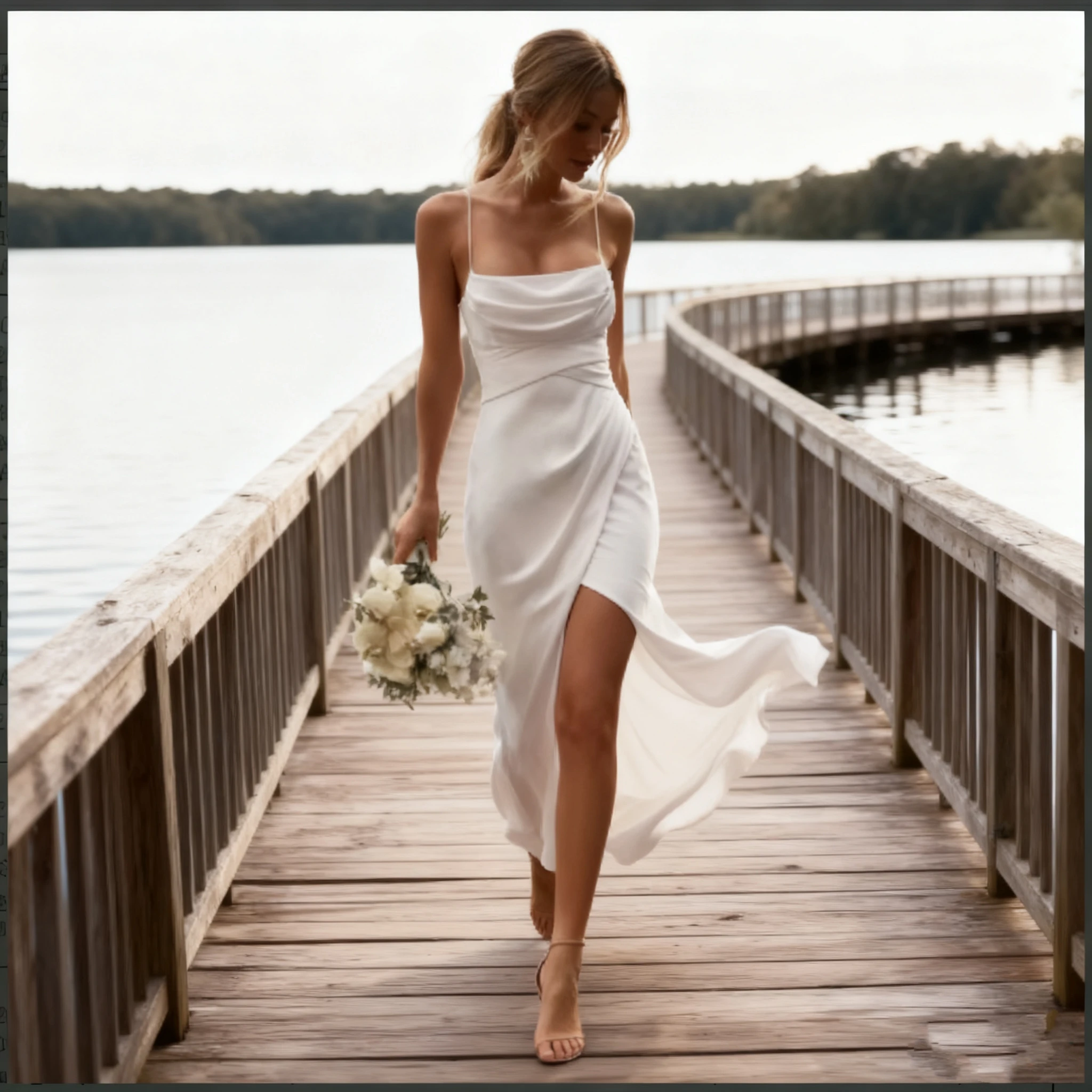 تخصيص بسيط حورية البحر فستان الزفاف الأبيض السباغيتي الأشرطة عالية الشق الساتان عارية الذراعين عادي فستان زفاف سويب تراين Vestidos