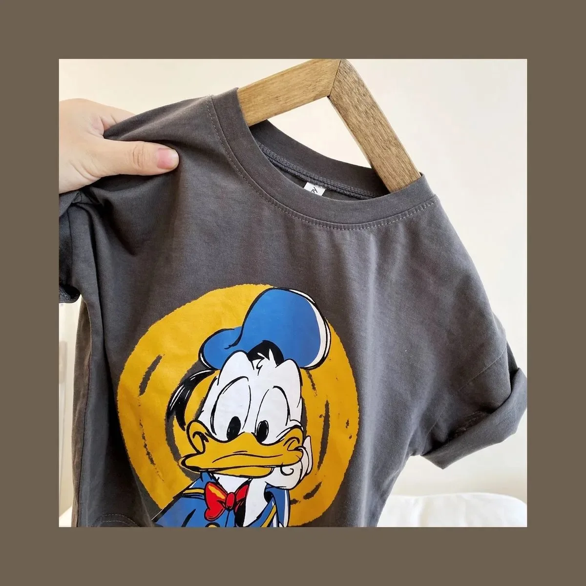 Disney Mickey Mouse Minnie Cotton Summer Children\'s Short-sleeved T-shirt Men and Women Donald Duck Cartoon Casual Fashion Top