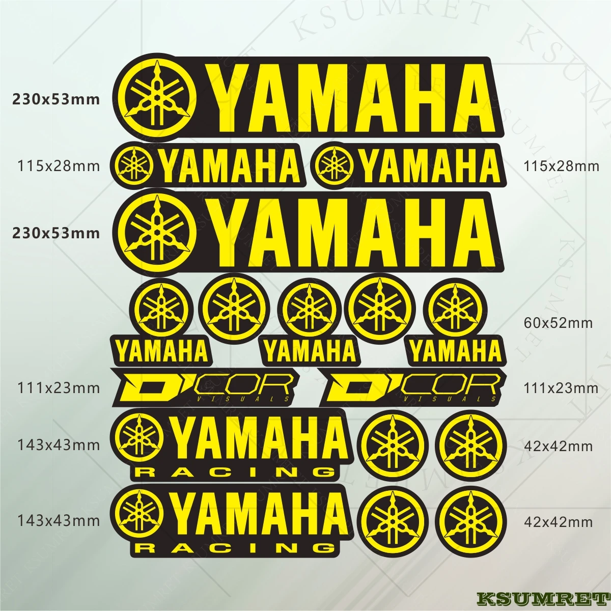 Vinyl For Yamaha Sticker Motorcycle Decals Logo Waterproof Reflection Kit image 4