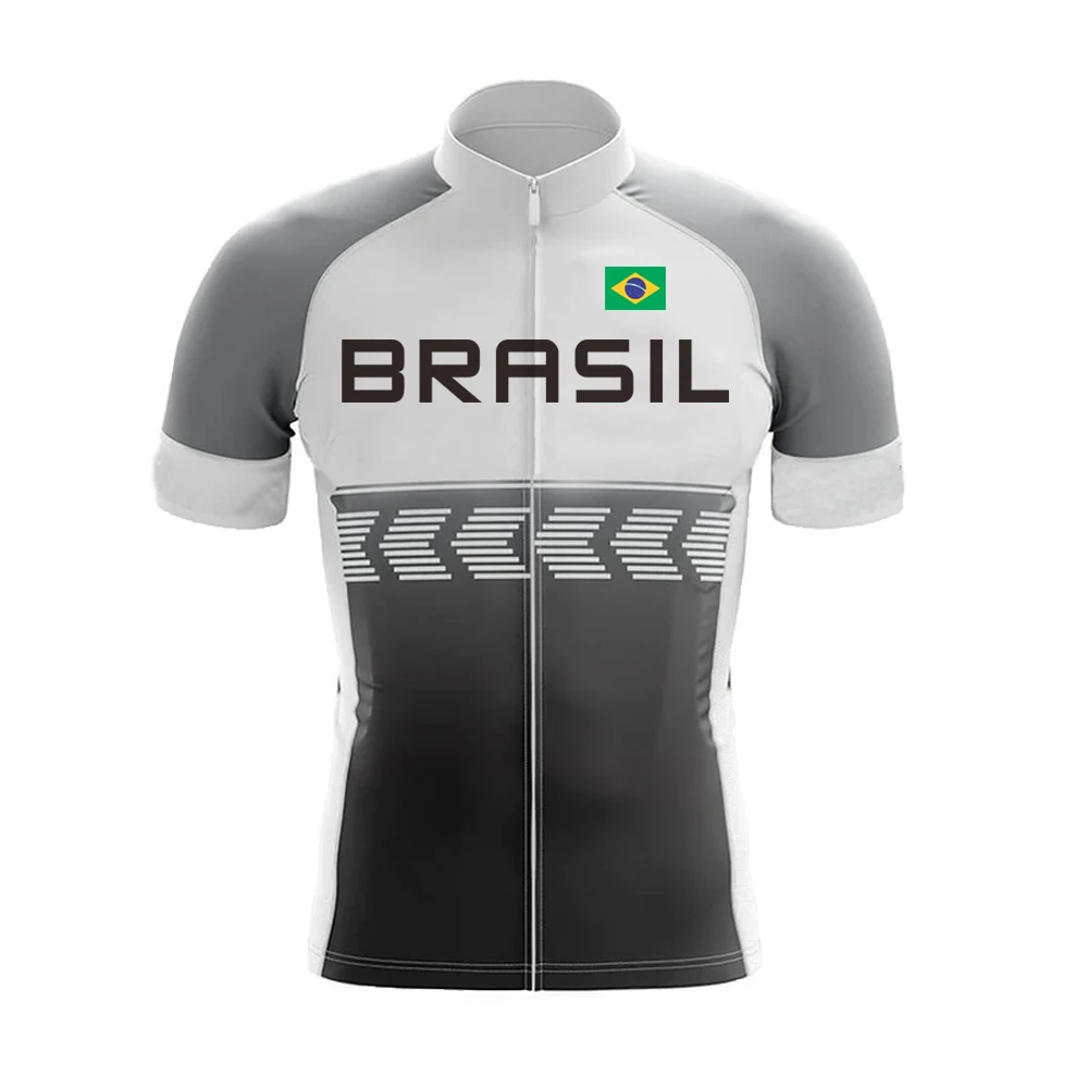 Men Cycling Jersey 2024 T-shirt Brasil Cycling Racing Tops Short Sleeve Cyclist Clothes Shirt Maillot Summer Bicycle Bike Wear