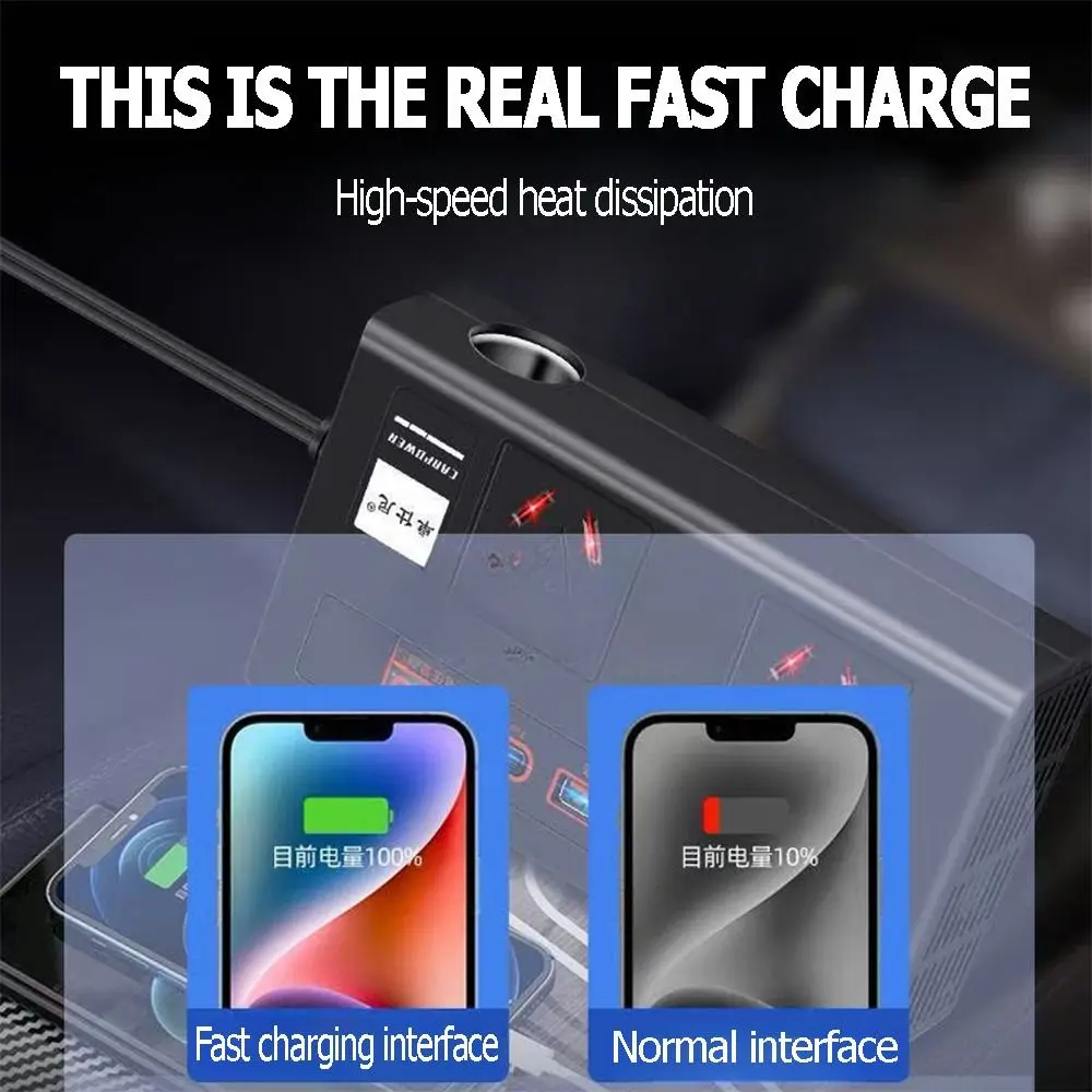 

Портативный универсальный автомобильный инвертор высокой мощности 12 В/24 В до 220 В автомобильный преобразователь розетка 200 Вт цифровой дисплей автомобильное зарядное устройство инвертор