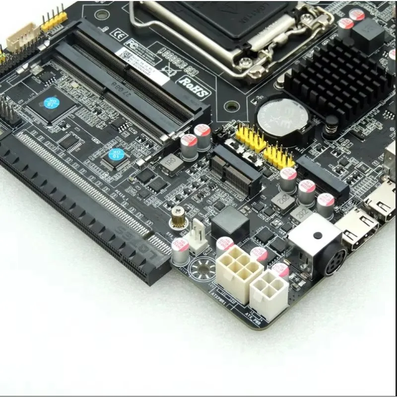 H310C-G Side Plug X16 Graphics Card Thin ITX Motherboard, 1151 Pin All-in-one Computer Mini HTPC Host DC Power Accessory