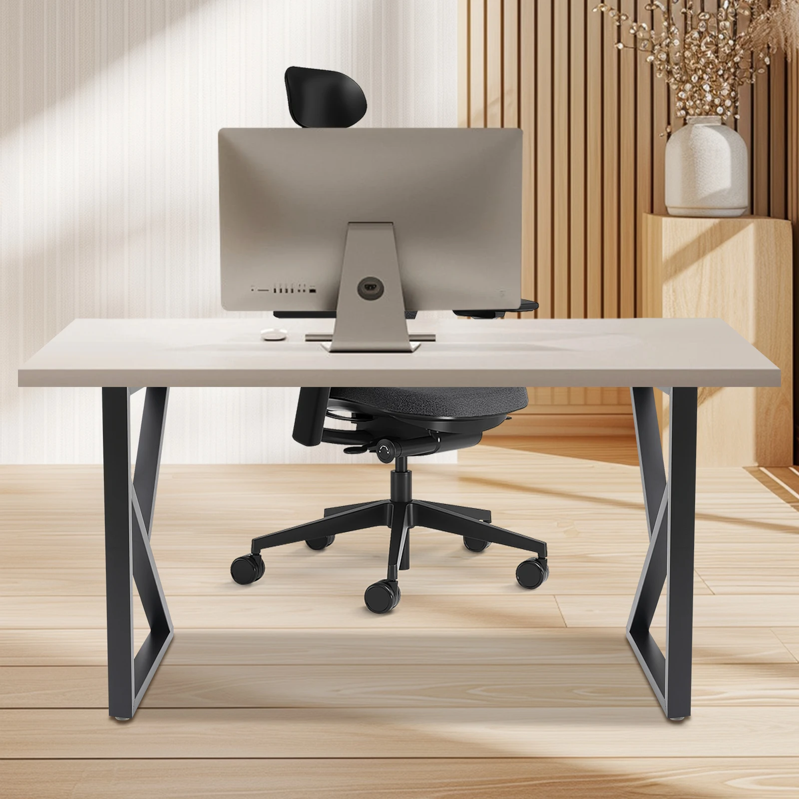 

Sturdy Foldable Hairpin Table Legs with High Weight Capacity, Adjustable Feet for Floor Balance, Industrial Style for Furniture
