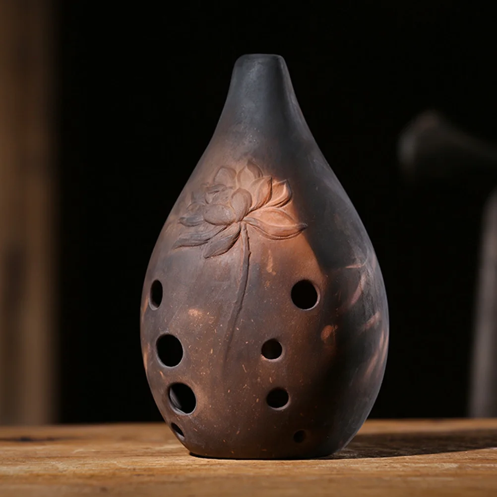 

1Pcs Chinese Xun Instrument 10 Holes Ceramic Ocarina Professional Tune Easy Blow Traditional Music Xun Instrument
