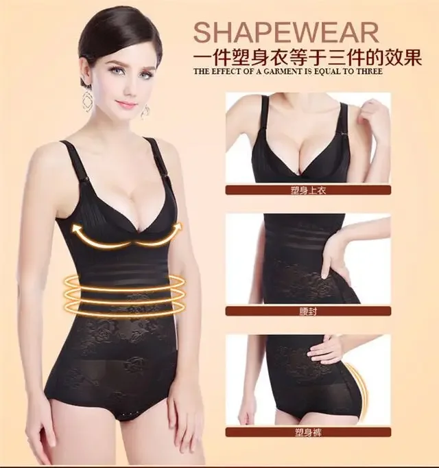 

Women Shapewear Bodysuit Waist Trainer Slim Full Body Shaper Seamless Tummy Control Romper Tops Round Neck Jumpsuits