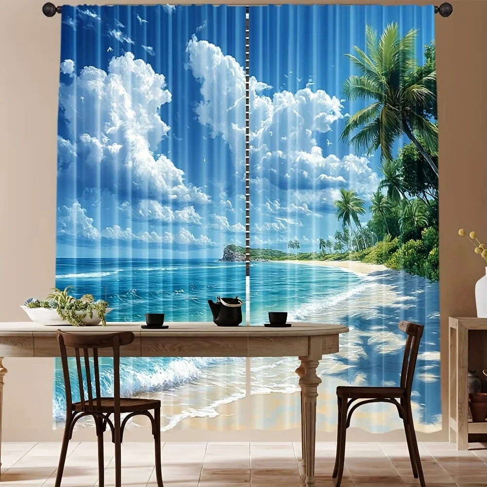 2 Cortinas Digitais Estampadas - Home Fragrance Ocean Breeze avaliação e preço