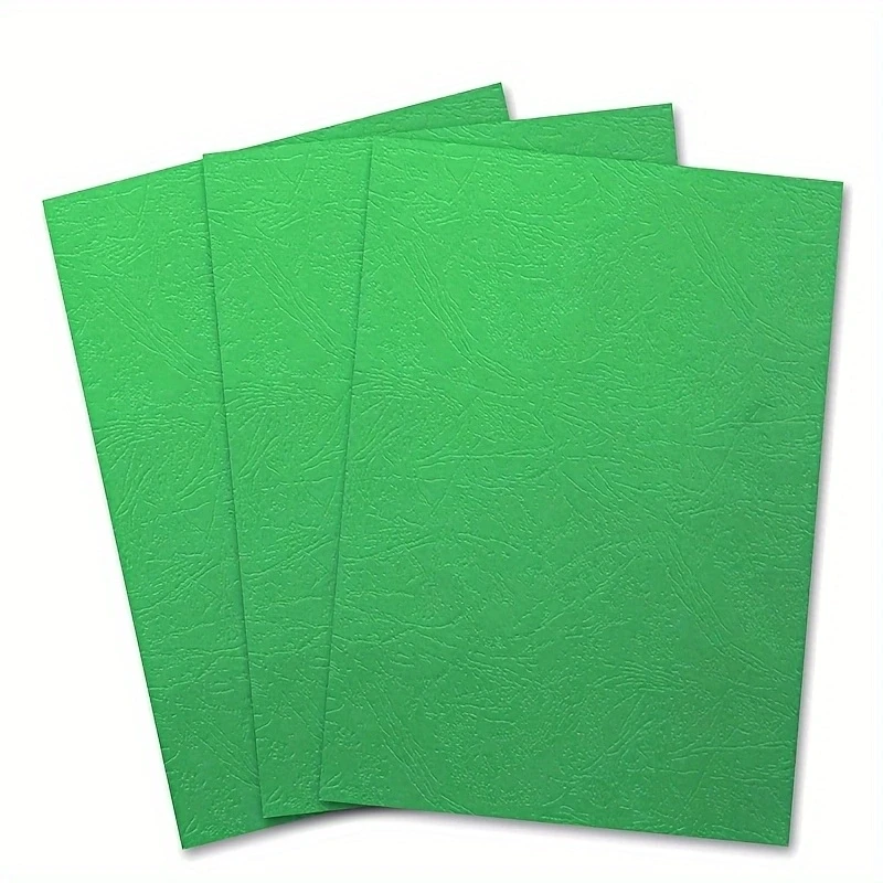 A4 230GMS Azul/Negro/Blanco/Rojo/Verde presentación Fundas de encuadernación de papel de cuero para documentos de negocios 50/paquete sin perforar
