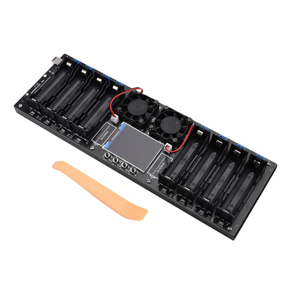 

B66C 8 Channels 18650 Lithium Battery Capacity Tester Module MAh MWh Capacity Division Internal Resistance Measuring Module