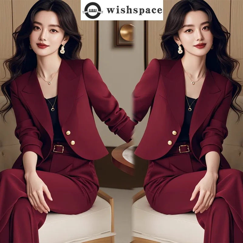 Fashion Women's Set Spring and Autumn Korean Version High-end Fashion Temperament Top Casual Pants Elegant Women's Two-piece Set