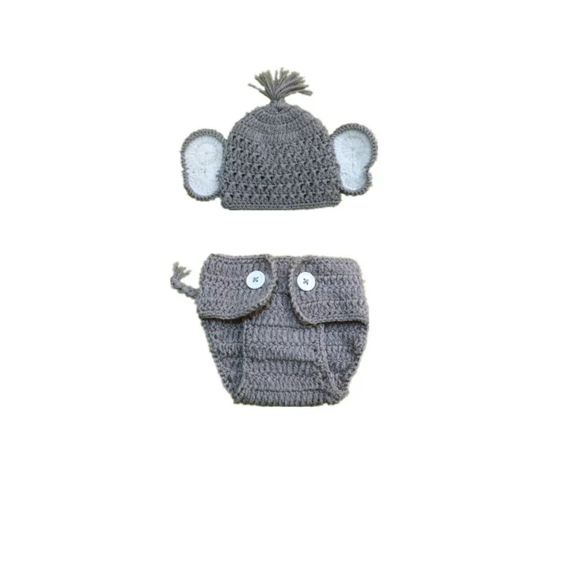 Newborn Photography Prop Set Cute Baby Clothing Little Elephant Cute Baby and Toddler Clothing Sweater Knitted Elephant Shaped