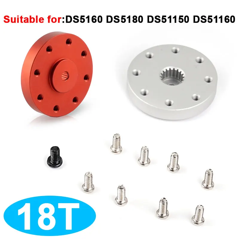 18T Metal Round Servo Bracket For DS5160 DS5180 DS51150 60KG 80KG 150KG High Torque Servo