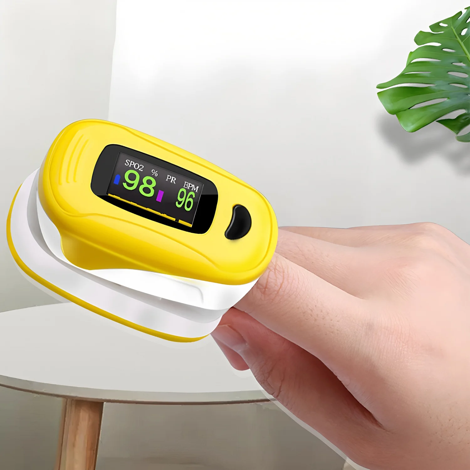 

Finger Pulse Oximeter Digital Display Finger Clip SpO2 & Heart Rate Monitor Blood Oxygen Saturation Meter