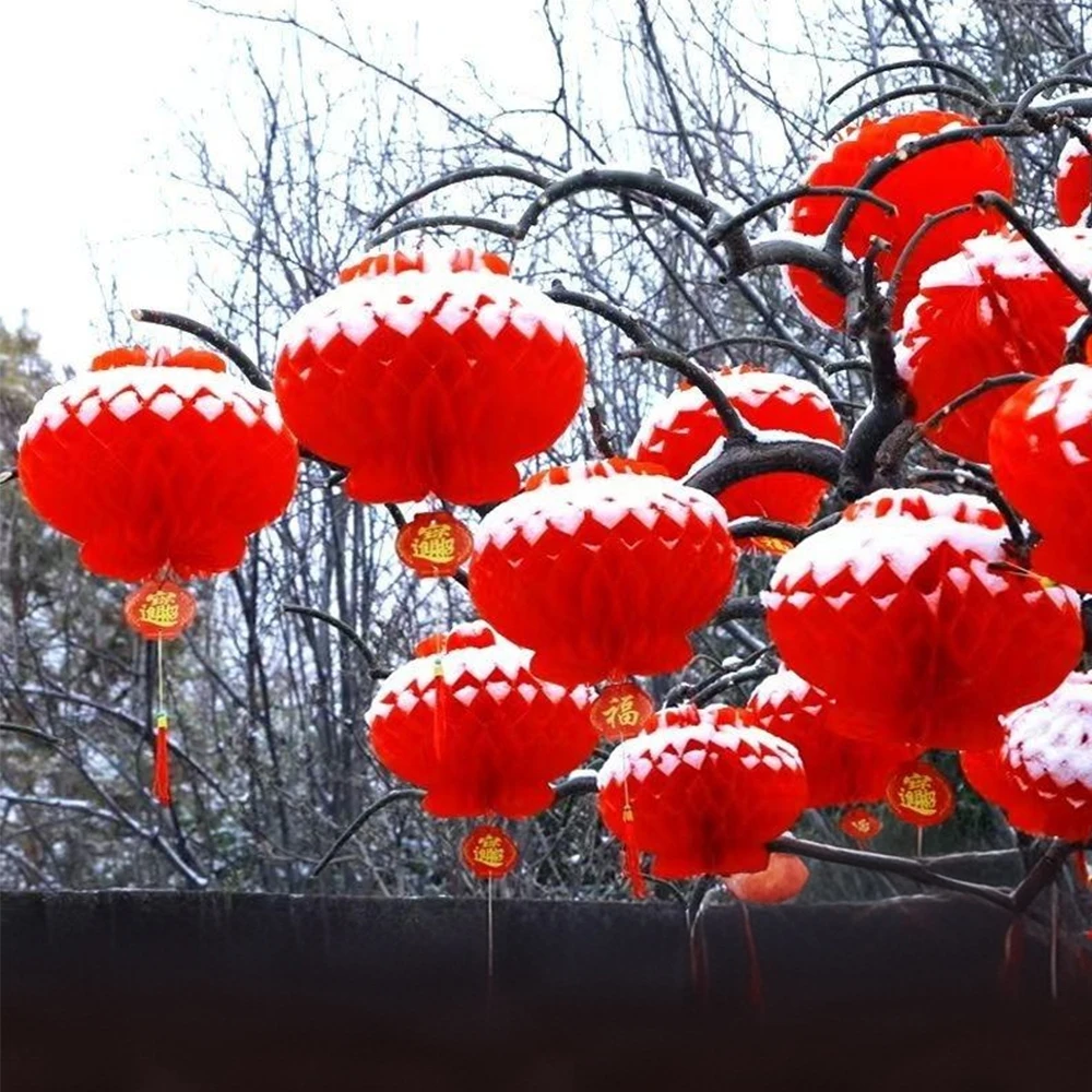 1/2/5/10PCS Red Paper Lantern Chinese Pendant Festive Hanging Decor for Festival Weddings Celebrations Festival Decoration