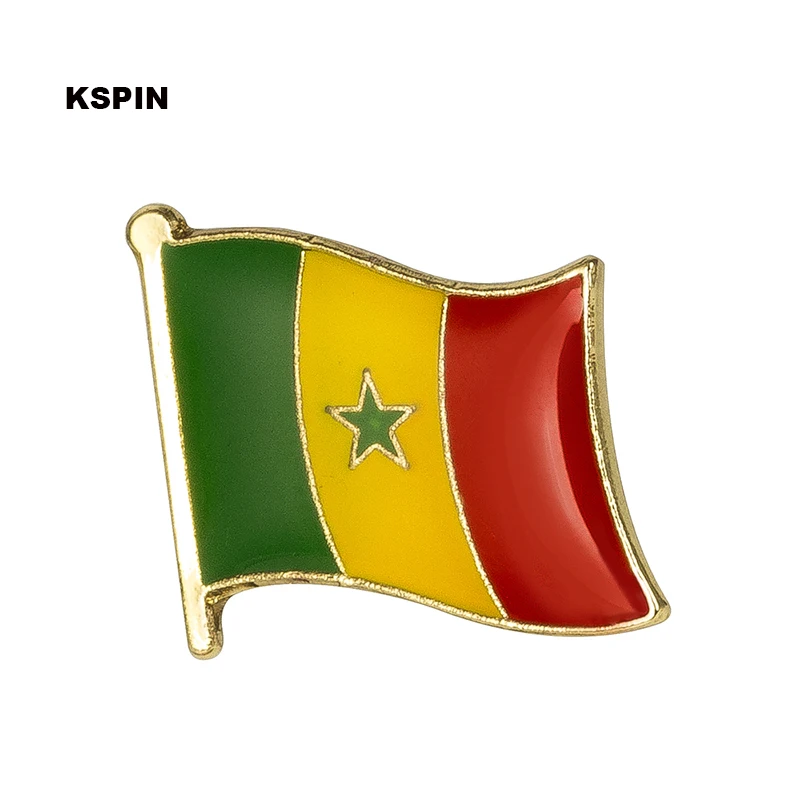 Senegal Banner Lapel pin badges for Clothes Rozety Papierowe Icon Backpack KS-0154