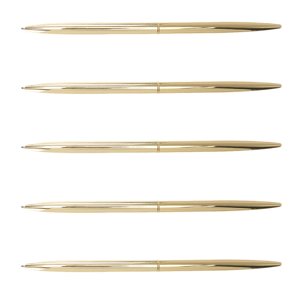 

5 шт. металлическая шариковая ручка для гладкого письма, набор бизнес-офисных ручек, свадебная гостевая книга для учителей, студентов