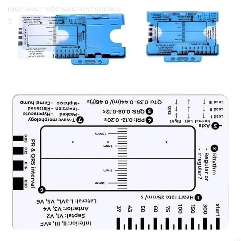 E28F Electrocardiogram 7 Step Ruler Card Tool Suitable For Use By Cardiologists Nurses And Students Accurate Heart Monitoring