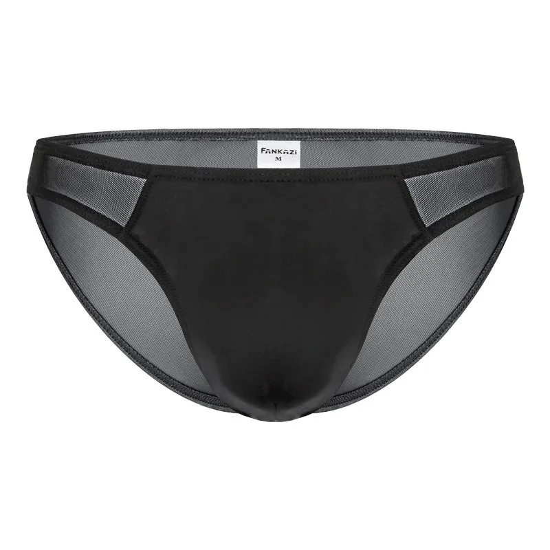Men's Underwear Japanese Style Mesh Triangular Underpants Patchwork Ultra Thin Breathable And Comfortable Briefs