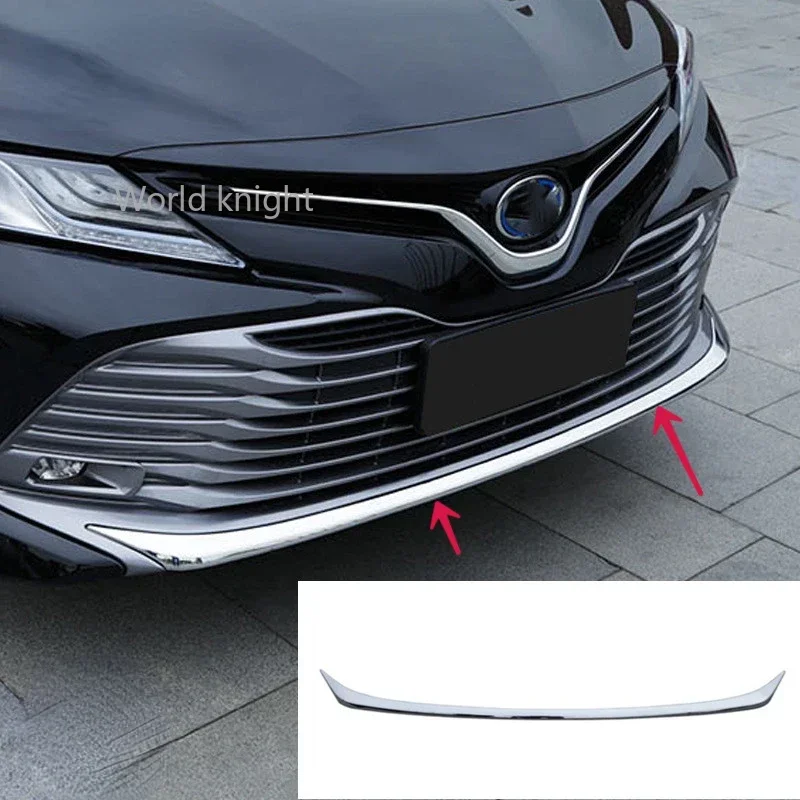 

Аксессуары для Toyota Camry 2018-2021Chrome, передний нижний бампер, решетка, нижняя крышка, защитная полоса, отделка, внешняя часть