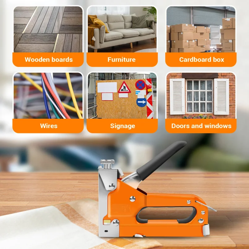 3 in 1 Nail Stapler Gun With 3000 Staples & Staple Remover Tool Kit Stapler for Wood Fabric Stapler Home Repair DIY Tool Kit view 5