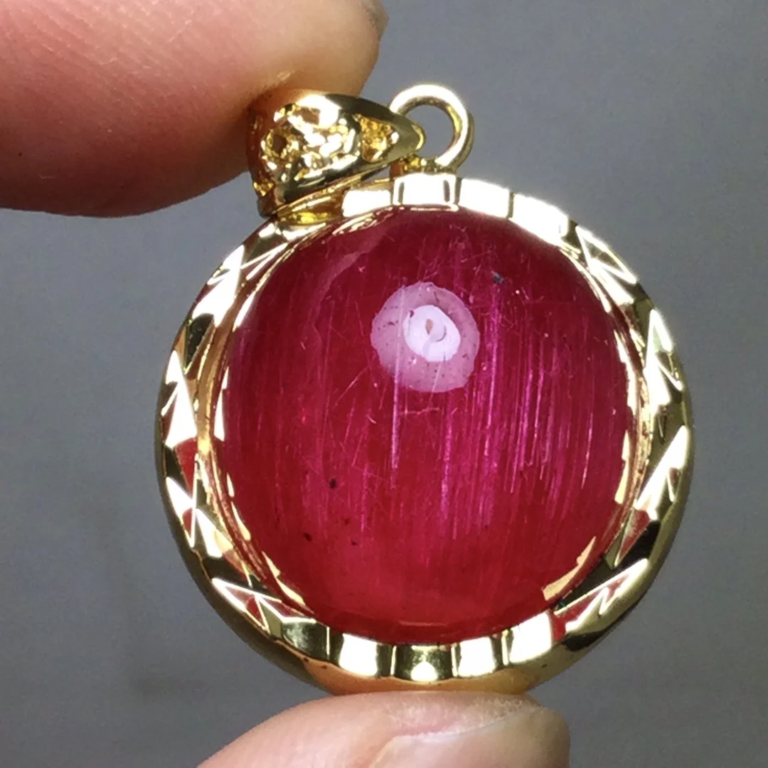 

Натуральный красный рутилированный кварц кулон кошачий глаз рутилированный кварц ювелирные изделия 22*13 мм круглые мужчины женщины Бразилия AAAAAAA