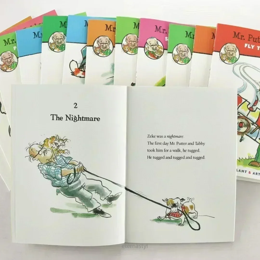 Books of25PCS Mr. Putter and Tabby Children's Elementary Chapter Novels English Reading Book Comic Storybook