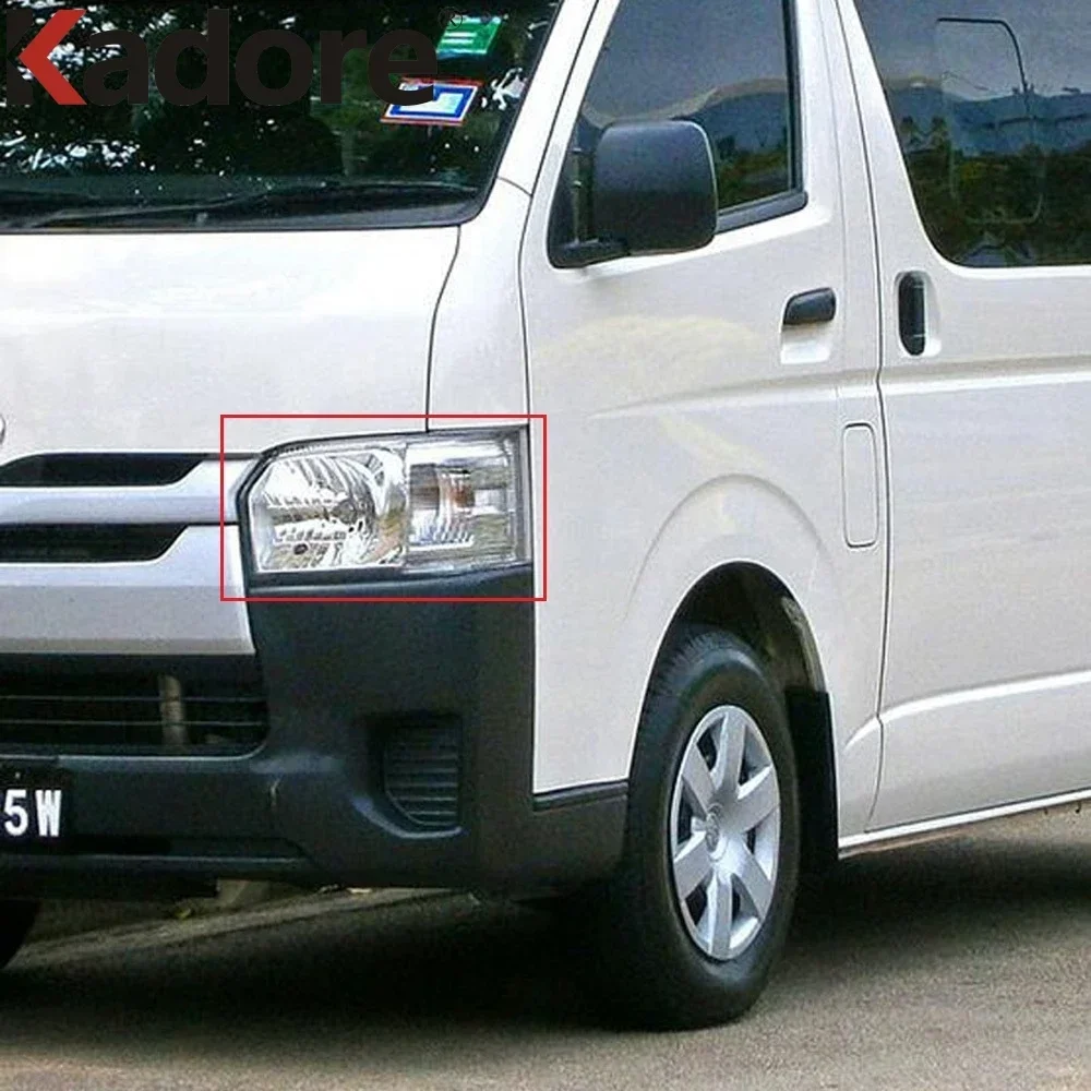 

Для Toyota Hiace Commuter 2005-2015 2016 2017 2018 хромированная передняя фара автомобиля, крышка лампы, накладка на рамку фар, аксессуары
