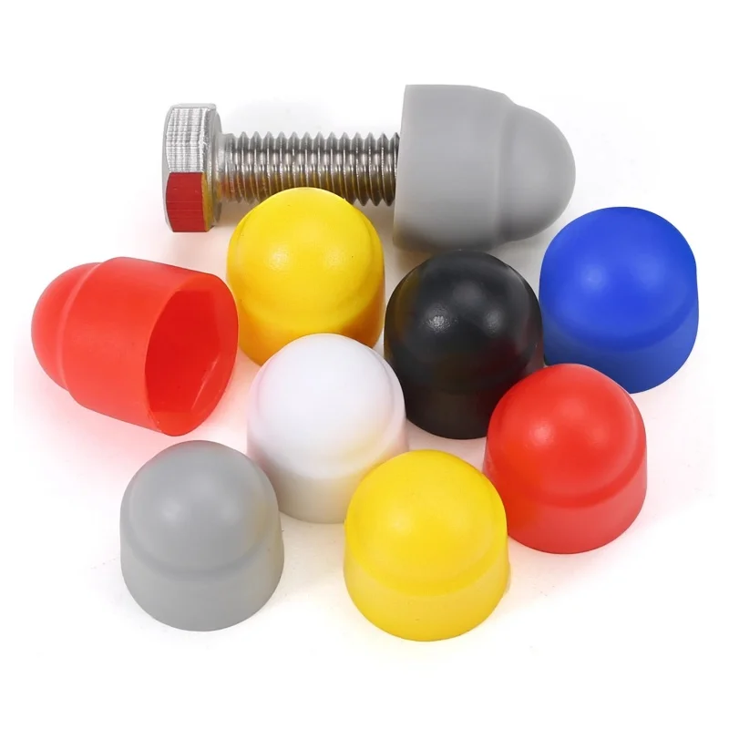 Hex Caps Cover Plastic Protection Dome Hexagon Screw Bolts Nut M3 M4 M5 M6 M8 To M24 Plastics PE Dome Nut Bolt Protective Caps