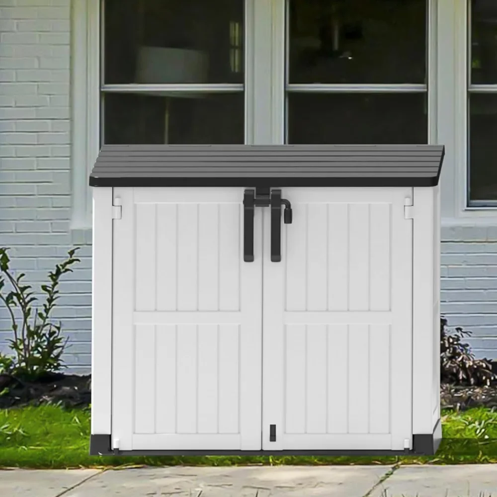 Outdoor Storage Shed Horizontal Garden Storage Extra Large Capacity Weather Resistant Storage Box