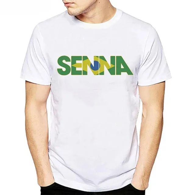 2024 All Ayrton Senna Sennacars Men T Shirt Fans Male Cool T-shirt Slim Fit White Fitness Casual Tops Tee Shirt Homme Camisa