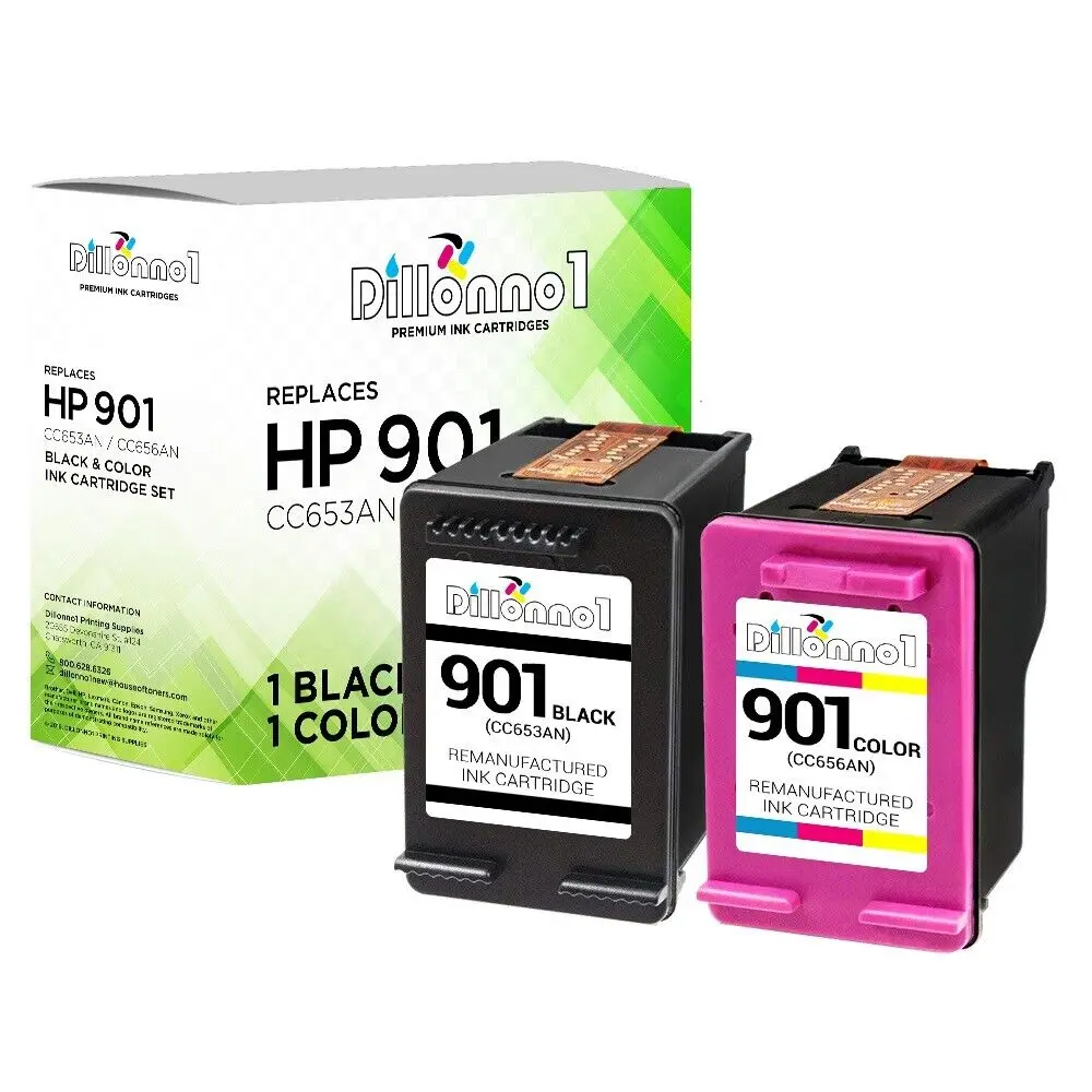 

2PK для HP 901 для HP901 CC653AN CC656AN 4500 J4524 J4525 чернила