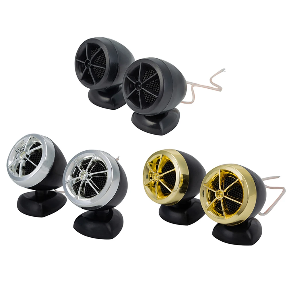 ABS Black/ Gold/ Silver Universal Pair 1200W Car Mini Dome Tweeters with 98dB Sensitivity Car Tweeters Car Loudspeaker