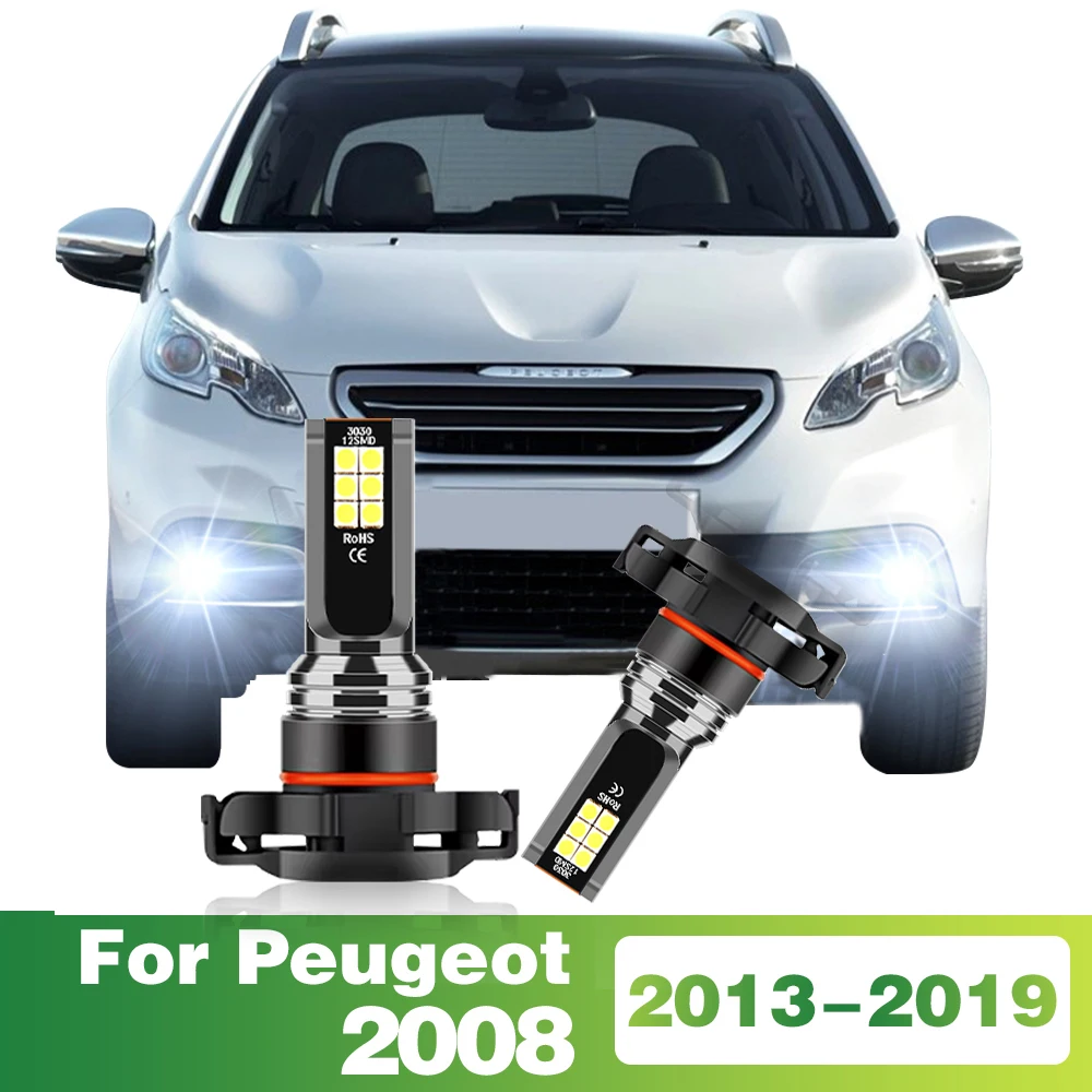 

LED Car Fog Lights Bulb 5202 5201 PS24W Auto Fog Lamps 12V 6000K Accessories For Peugeot 2008 2013 2014 2015 2016 2017 2018 2019